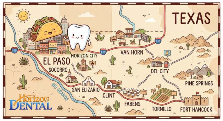 If you live in Horizon City, Clint, San Elizario, Socorro, Fabens, Tornillo, or Fort Hancock, finding the right dentist is not only about care.
